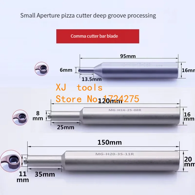 NEW Grooving Tool Holder MG-H12-16-05R MG-H16-20-07R MG-H16-30-09R Internal Slot Cutting Bar Spring Steel CNC Lathe Turning Tool