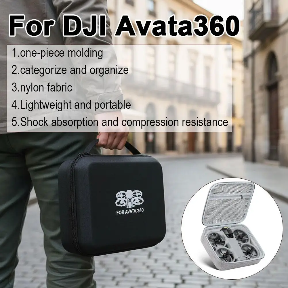 Przenośna torba na DJI Avata360, czarna, z nylonu, pojedyncza torba na urządzenie, plecak na drona, akcesoria. — zdjęcie produktu 4