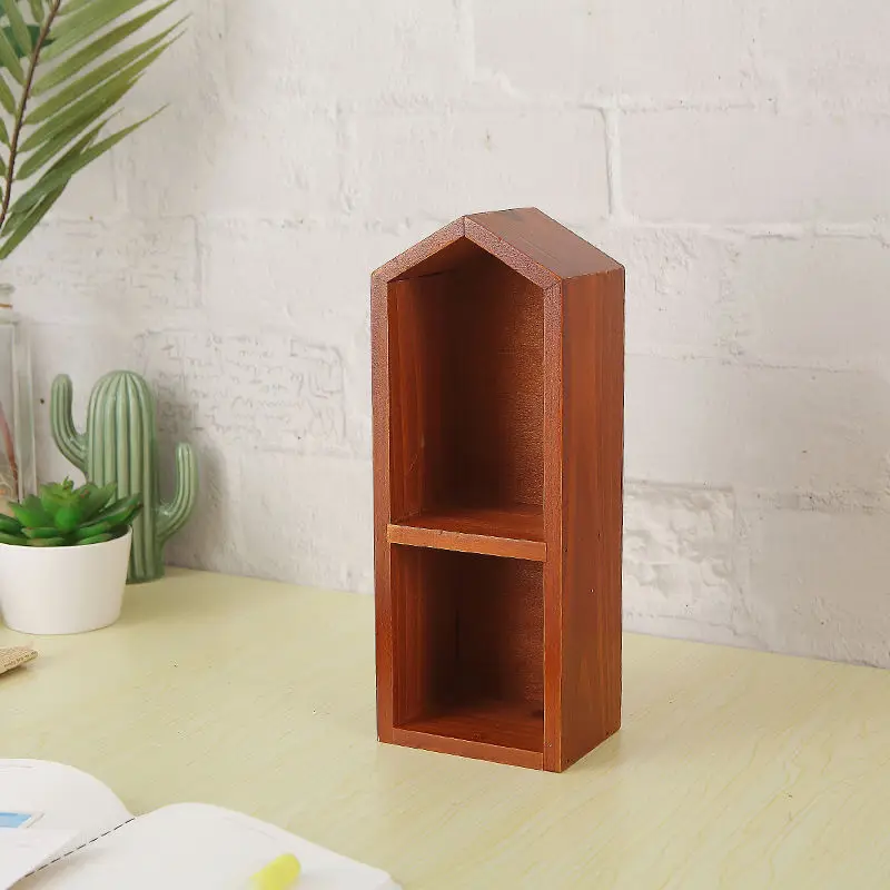 Afbeelding 4: Massief houten desktop parfum bubble mart pop handheld kantoor jongen blinde doos display rek plank decoratie opbergdoos