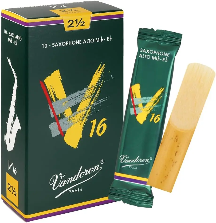 Alto Saxophone Reeds Strength 2.5, Box of 10 - Premium Quality for Smooth Sound