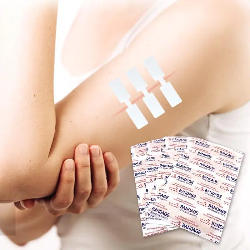 25/50Pcs Adhesive Strip Suture Bandages Butterfly Closure Strips Closing Skin Wounds Non-Stick Pad No Hurt
