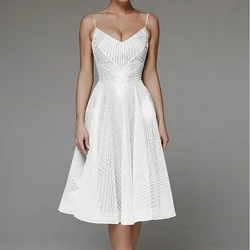 Big Swing Sexy Ball Dress Women Strap Maxi Dress Robe Trapeze High Waist Embroidered Sleeveless A-line Dress Backless