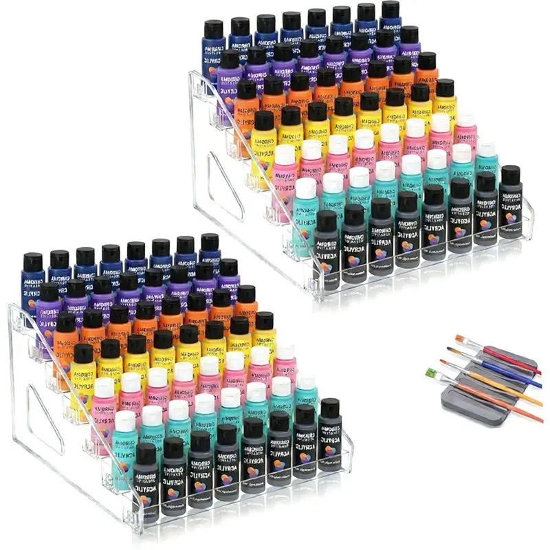 

Органайзер для акриловых красок MACH - подставка для кистей, 7 рядов, стеллаж для хранения художественных принадлежностей