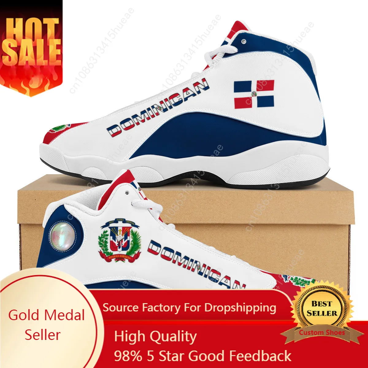 

DOMINICAN Flag Print Teens Lace Up Sneakers Casual Cozy Durable Running Shoes Outdoor Footwear Men's Boys Basketball Sports Shoe