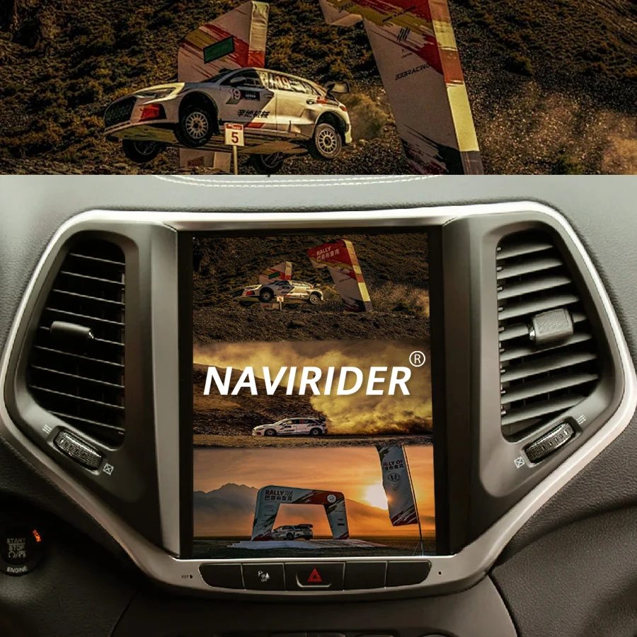 NaviRider 10.4inch Car Multimedia Player GPS For JEEP Cherokee 2013-2018 Android 14 Navigation Wireless CarPlay Stereo 8+128GB