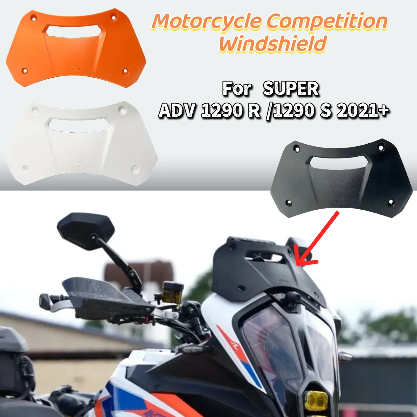 

Новые аксессуары для мотоциклов для Super ADV 1290 S/R 2021-2024 2023, модель гоночного лобового стекла, аэродинамический комплект