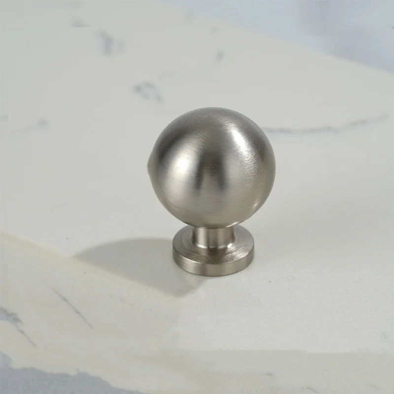 Modern Brushed Nickel Brass Knobs for Dresser Drawers Cabinet Kitchen Pulls Wardrobe Furniture Handles 1Pack