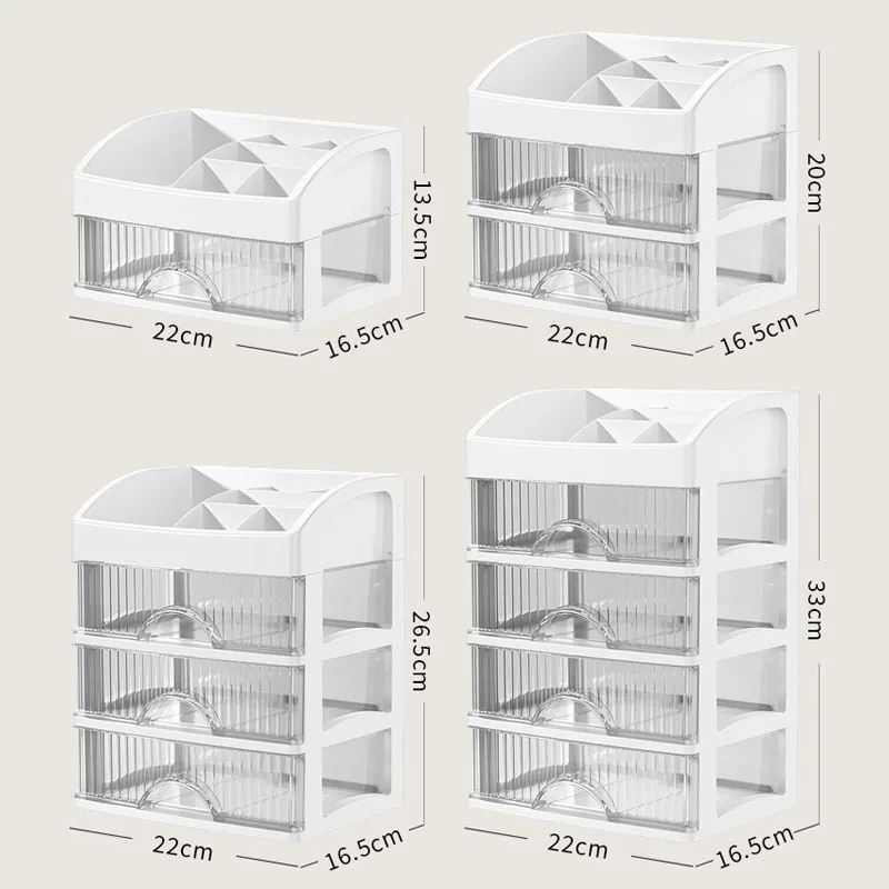Desktop Storage Box Multi-layer Cosmetics organizer Drawer Jewelry Box Makeup organizer Multi-functional Plastic Storage Cabinet