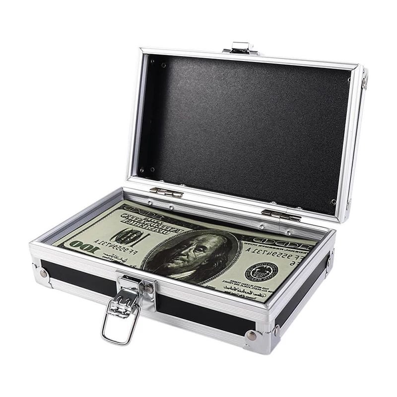 

Portable Aluminum Storage Boxes Toolboxes Silver Metal Safety Equipment Cases Portable Instrument Box Cash Jewlry Storage Case