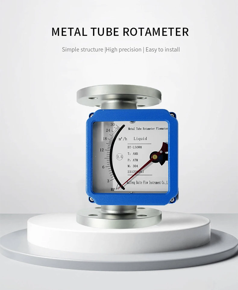 High Quality Pointer Display Rotameter Variable Area Flow Meter Liquid Gas Metal Tube  Flowmeter