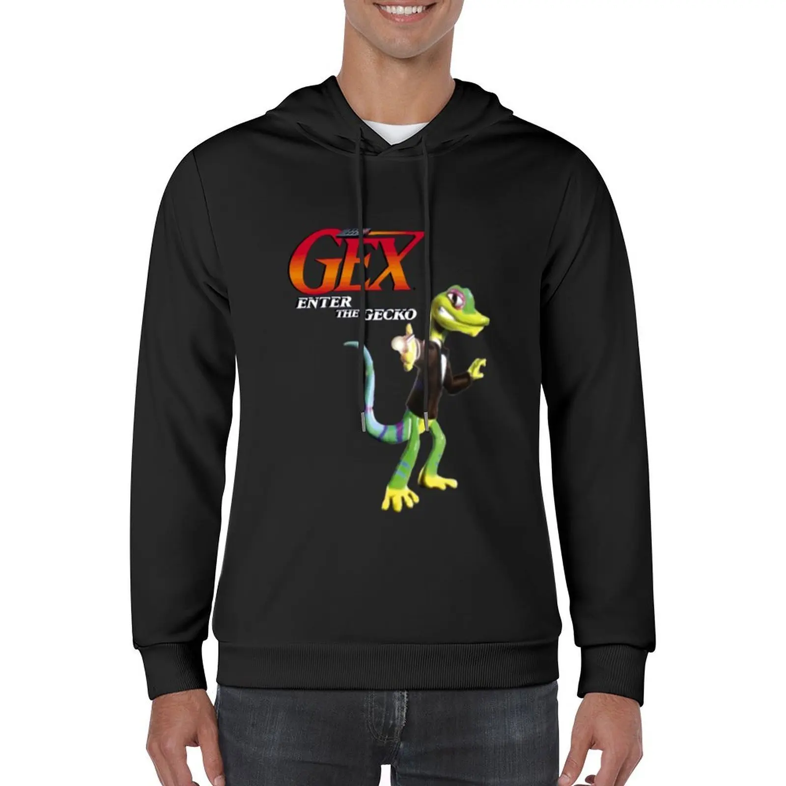 Gex: أدخل The Gecko هوديي ملابس على الطراز الكوري للرجال طقم قميص عرق ملابس الخريف ملابس أنيمي هوديي ملابس الشارع