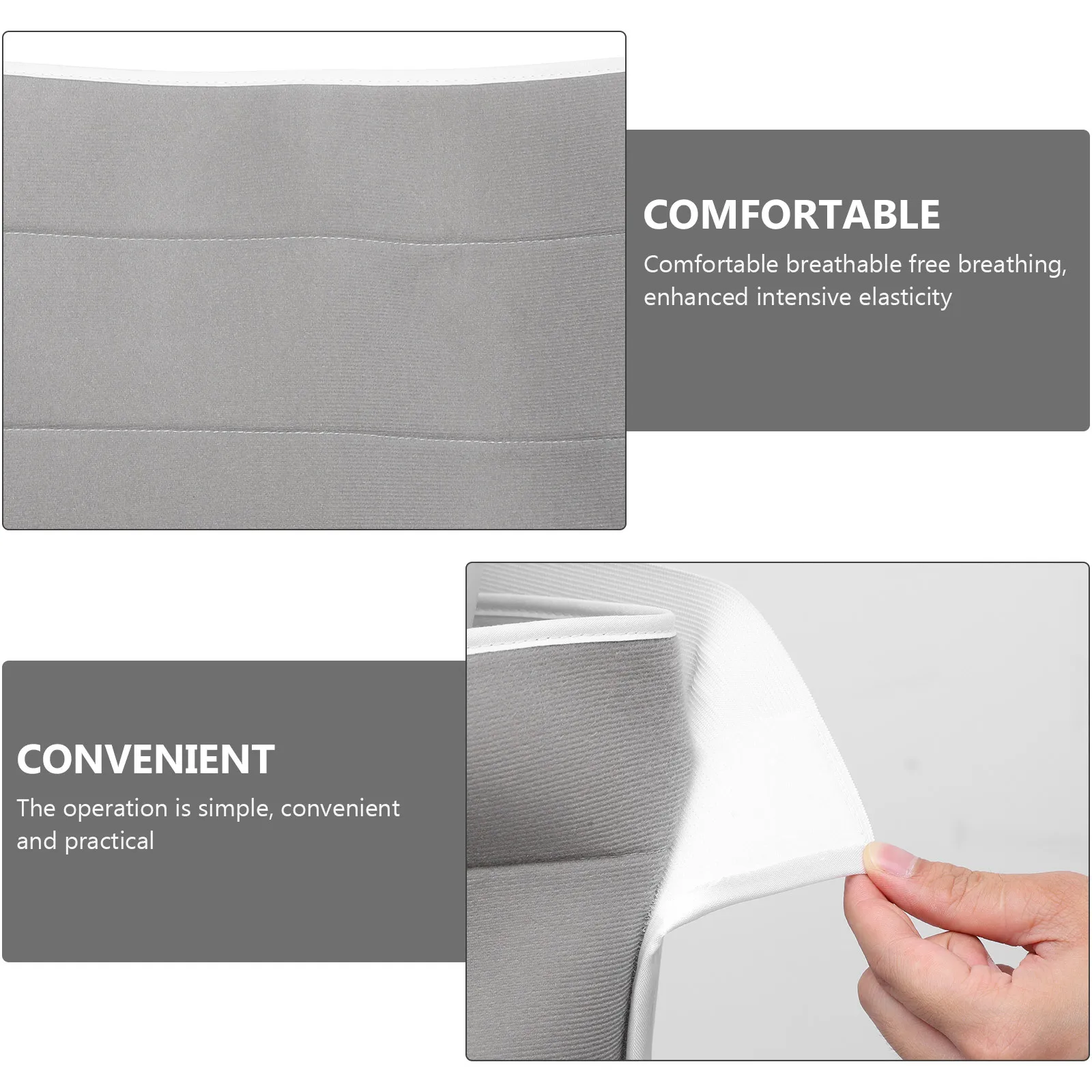 Cinta Modeladora Abdominal Confortável e Respirável para Pós-Parto, Cinza