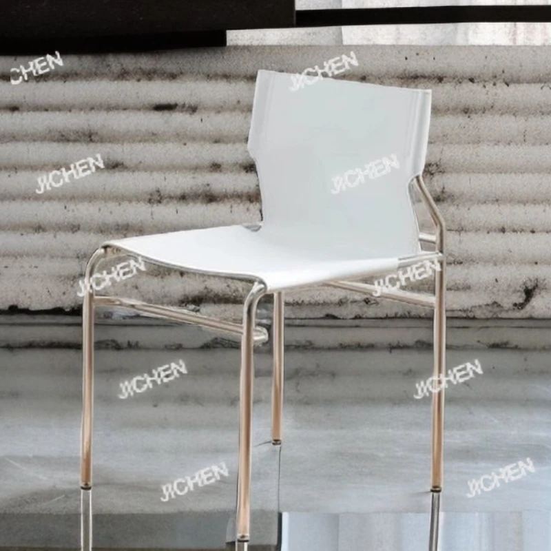 

JC стул из нержавеющей стали, кухонные стулья в стиле ретро, обеденные стулья, бытовые передвижные табуреты для макияжа, декоративные стулья для спальни без подлокотников, мебель