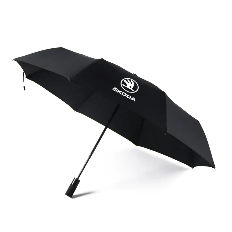 Car Automatic Folding Umbrella Portable Sunshade For Skoda Superb Octavia Kodiaq Yeti Rapid Karoq Fabia Kamiq Enyaq Vision Scala