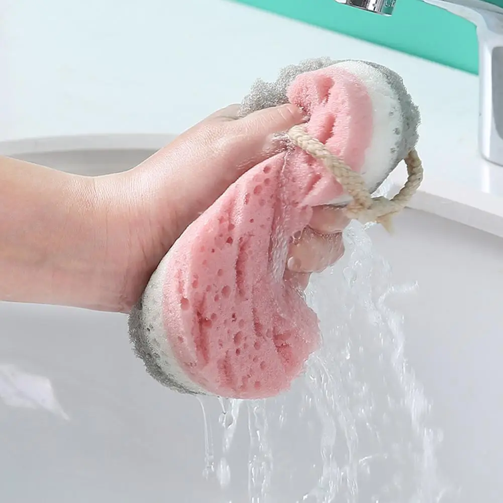 3Pcs Sponge Bath Ball Shower Rub For Body Exfoliation Massage Brush Scrubber Body Brush Sponge Brush Bathroom Accessories