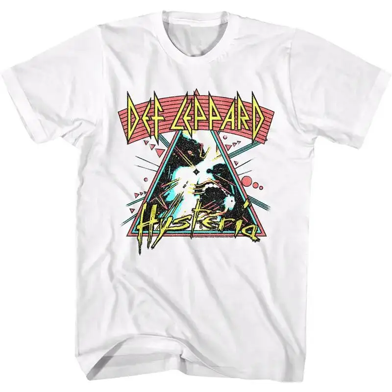 

Def Leppard Hysteria Men's And Women's Short Sleeve Retro Metal Band Y2k Tops Luxury Brand T-Shirt Summer Streetwear