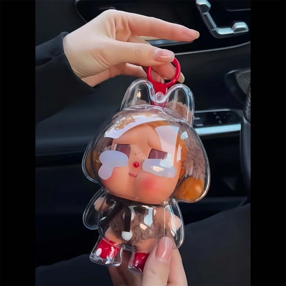 17 センチメートル Crybaby シリーズ泣いている赤ちゃんプロテクターケースフルクリアアクリル保護ケースウォーキングぬいぐるみバッグ人形アクセサリーなし人形おもちゃ