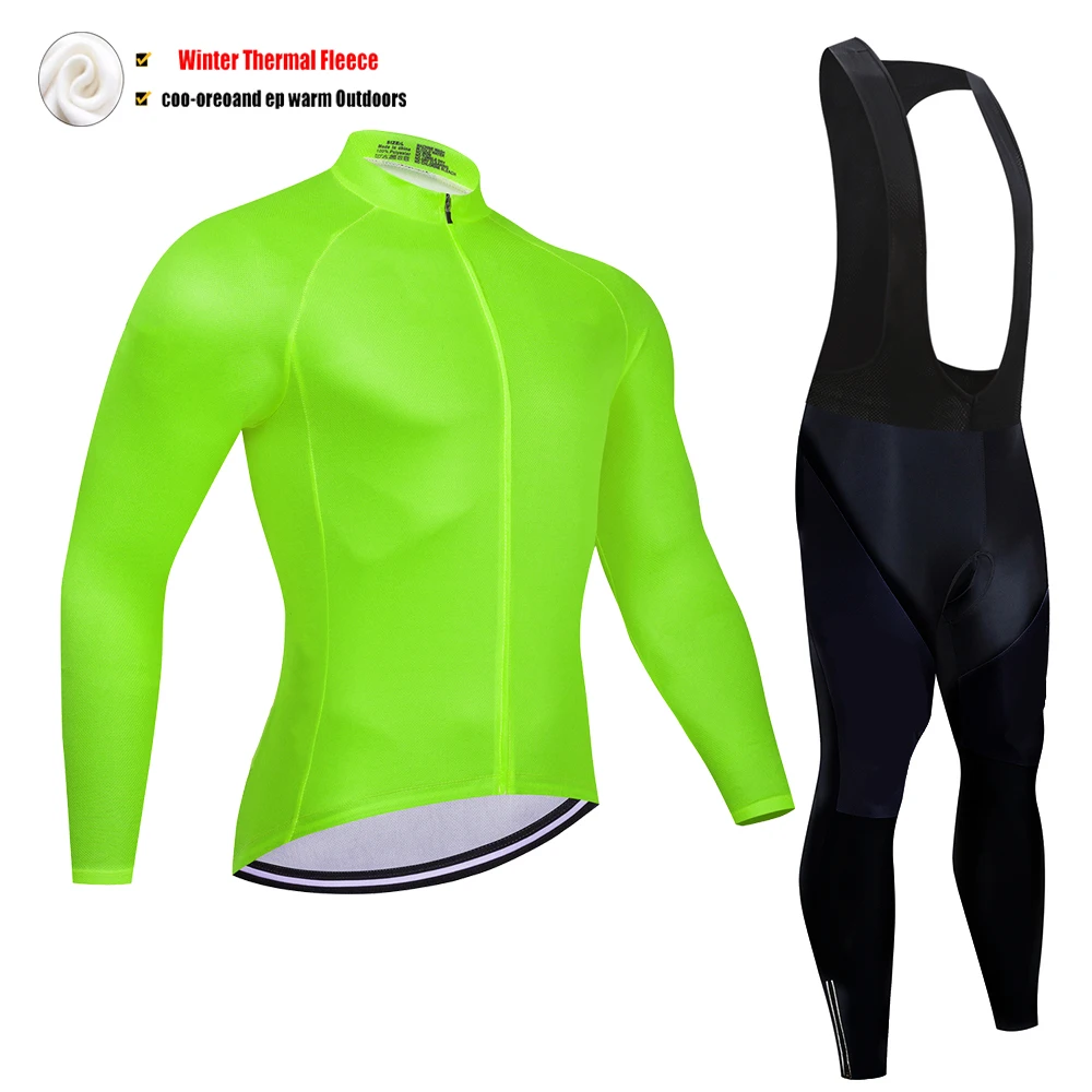 

Winter Fleece Men's 2027 Cycling Jersey Sets Mountian Bicycle Clothes Wear Ropa Ciclismo Racing Bike Clothing Team Cycling Suit