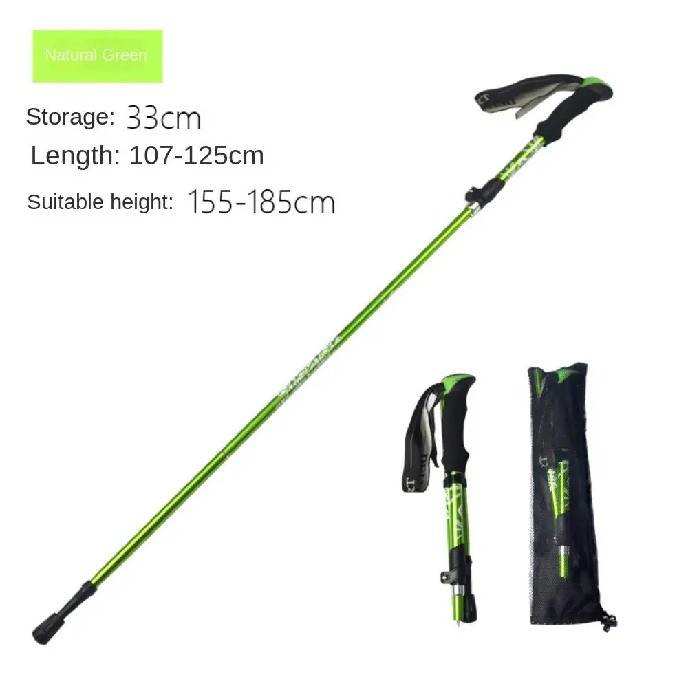 5 Section Outdoor Fold Trekking Pole Folding Wear-resistance Trekking Poles Ergonomic Handle Design Non-slip