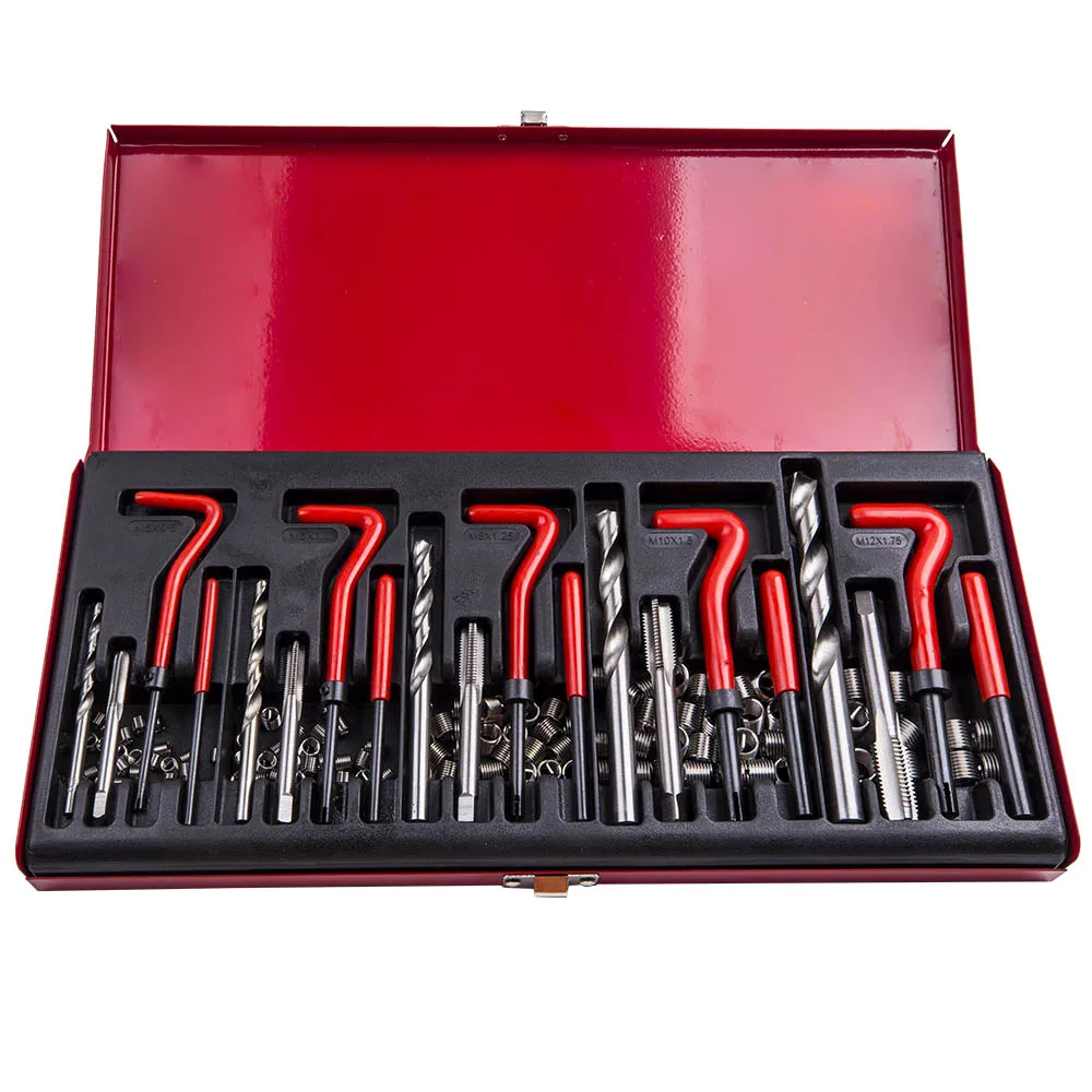 

Thread Repair Kit Break Pin Tools Twist Drill Bit 131pcs Automotive Repair Kit