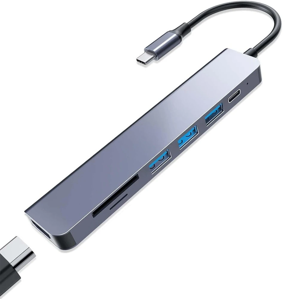 7-in-1 Multipurpose Type-C Docking Station, Multi-function Converter for Phones, Tablets & Handheld Game Consoles