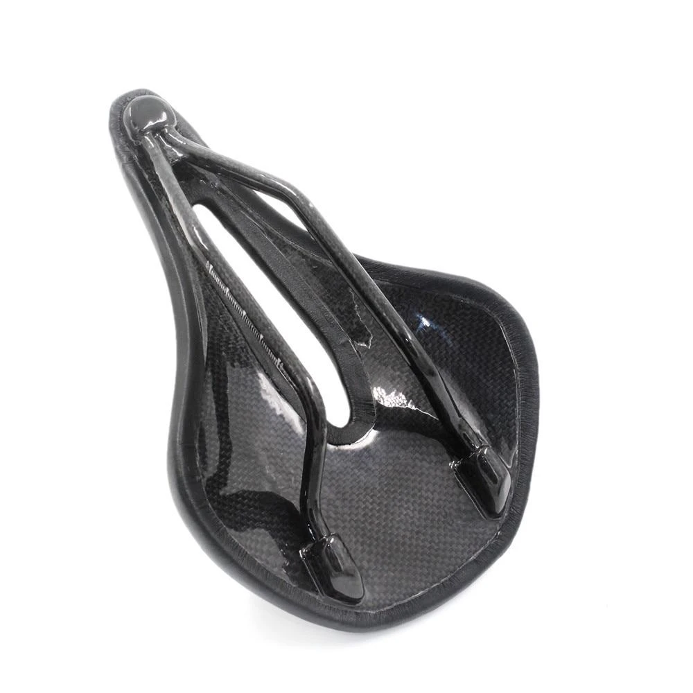 Full Carbon Saddle MTB/Road 143/155MM Bike Saddle Super Light Leather Carbon Cushions 135g Carbon Rails Bicycle Seat