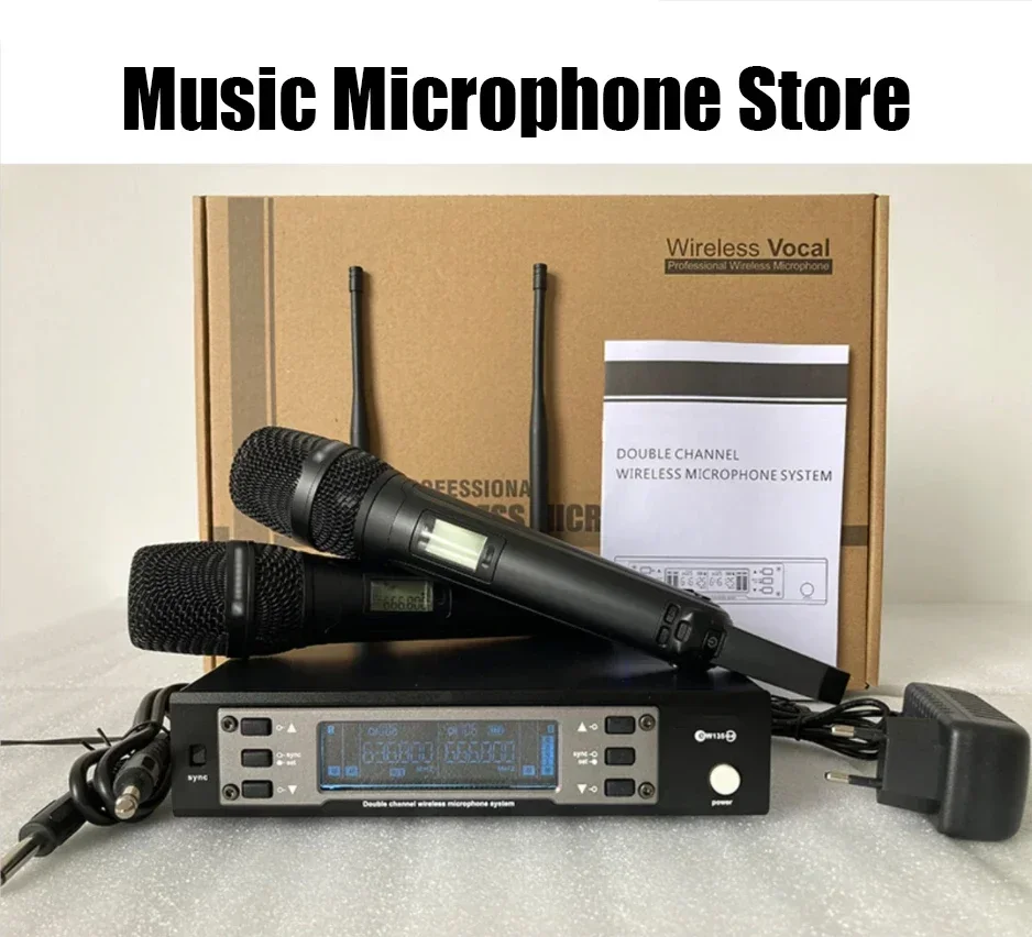 Original EW135G4 One To Two New Wireless Microphone System Live Stage Singing Mic UHF Long Distance Professional Handheld Mic