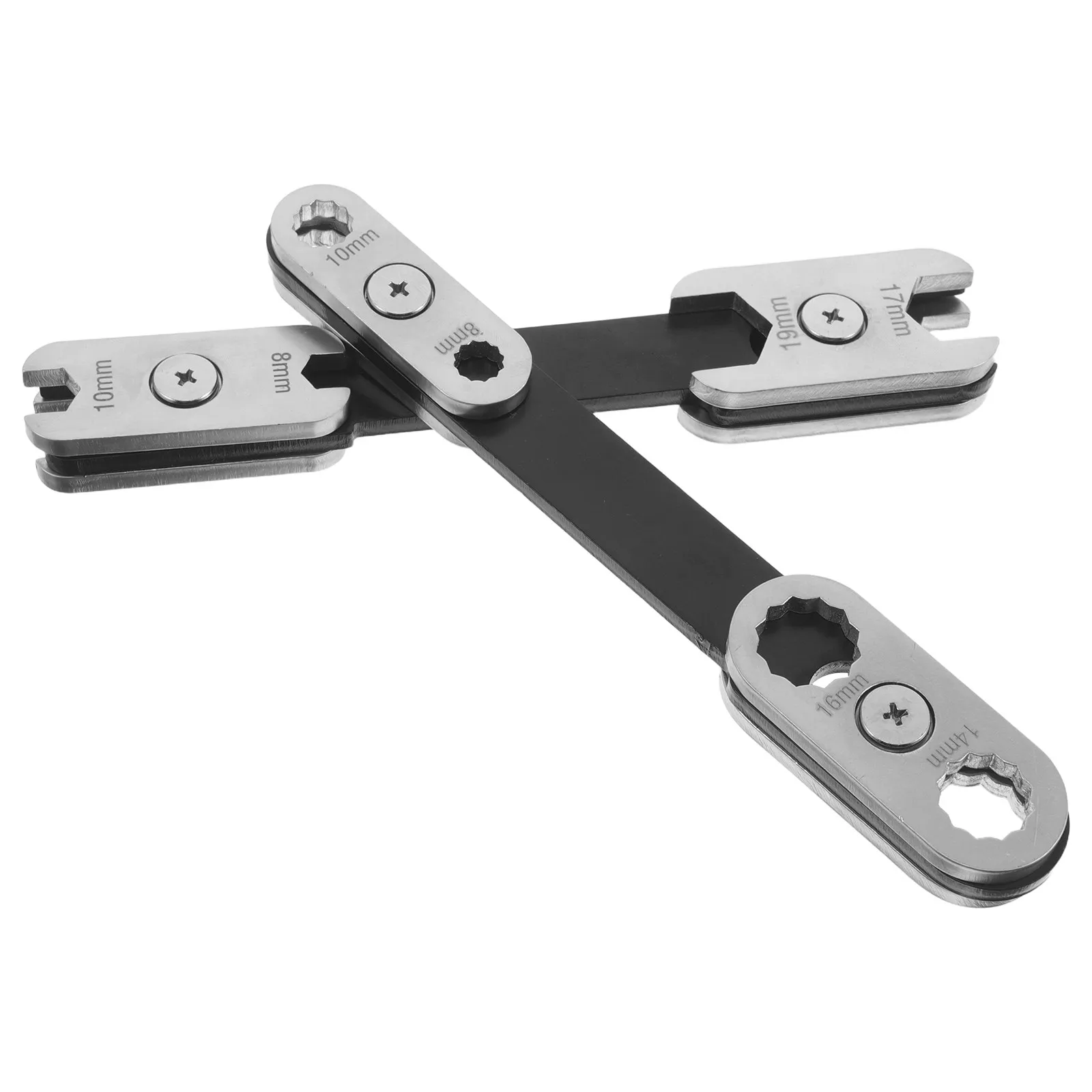 Universal Double End Adjustable Wrench Set 2 Piece Rotating Head Multi Position Home Auto Repair Tool