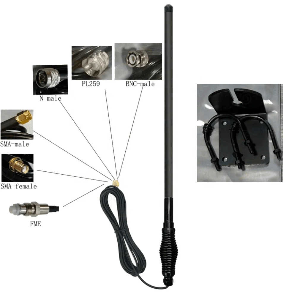 CB VHF UHF V/U Dual Band 4G 5G Heavy Dut-y Fiberglass Car Antenna 4x4 Off Road Antenna -HDF