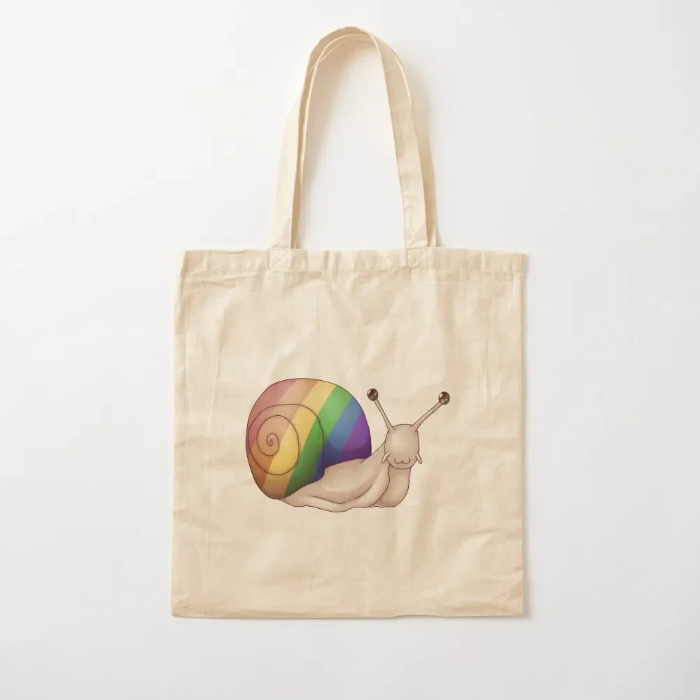 

LGBTQ+ Rainbow Flag Pride Snail Tote Bag eco pack tote bag Portable shopping bag Women's handbag