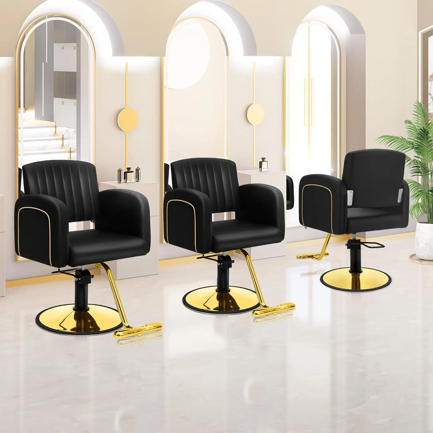 كرسي صالون لمصفف الشعر، كراسي تصفيف الشعر، كراسي صالونات التجميل الهيدروليكية الاحترافية ومعدات السبا، شاي شعر دوار 360 درجة #2