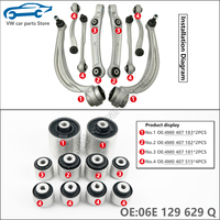 10PCS Front Control Arm Bushing Kit For Audi Q7 Q8 Q5 A8 S8 A6 S6 For Bentley Bentayga 4M0407515 4M0407181 4M0407182 4M0407183