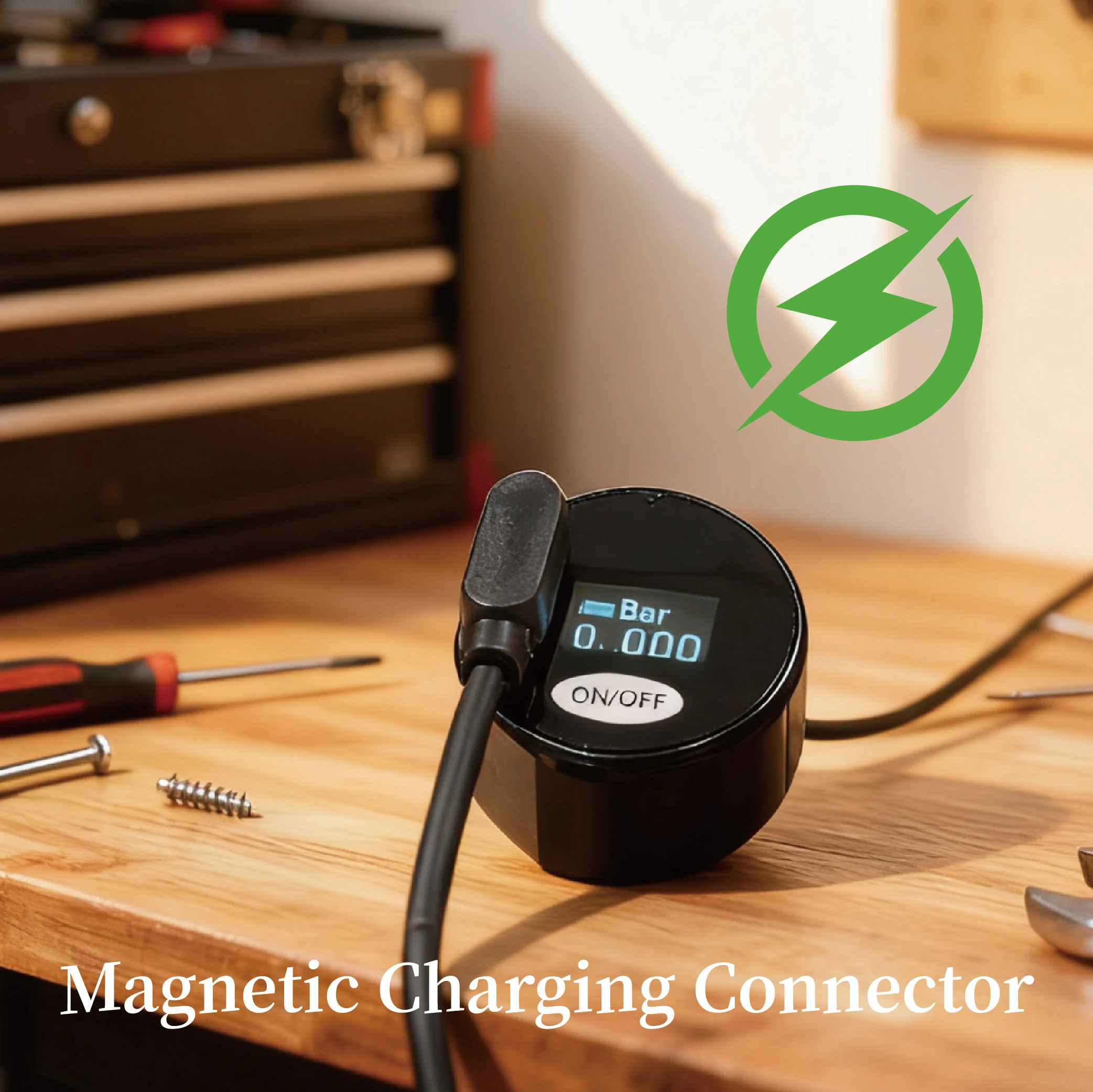 مقياس الضغط الرقمي القابل لإعادة الشحن 28 مم، مقياس وحدة HPA عالي الدقة 350 بار، مقياس الضغط FX لخيط 1/8BSP #1