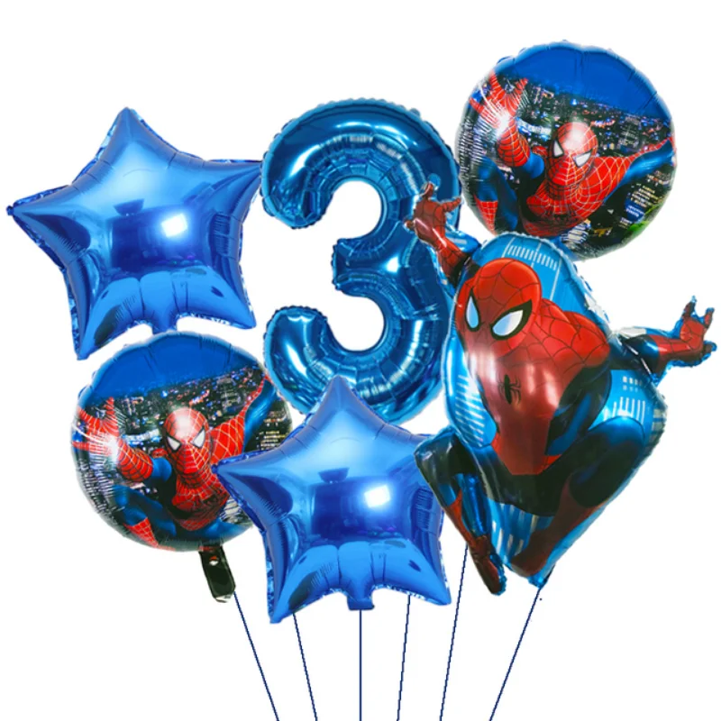 Nowy 6 sztuk Marvel superbohater Spiderman folia zestaw balonów dzieci dekoracja urodzinowa Baby Shower nadmuchiwane chłopcy zabawki Globos