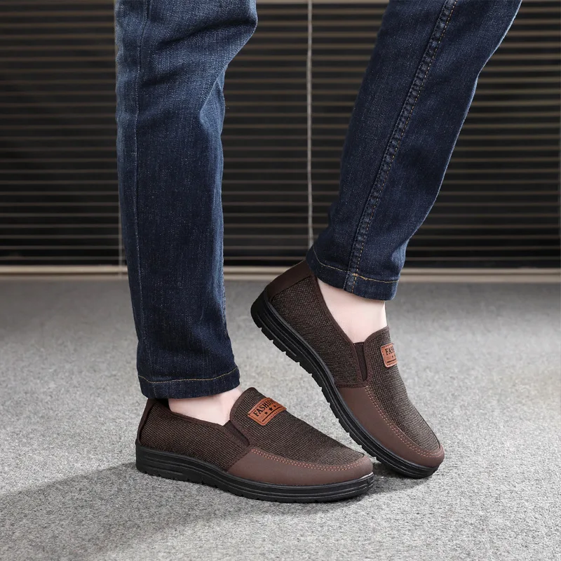 Beijing Men's Cloth Shoes Anti-slip Waterproof Breathable Casual Shoes Large Size Men's Footwear Autumn Middle-aged And ...