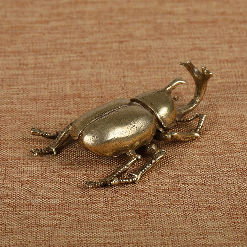 

Simulation Copper Beetle Decorative Insect Creative Desktop Adornment Lifelike Pet Artware Simulation Beetle Model