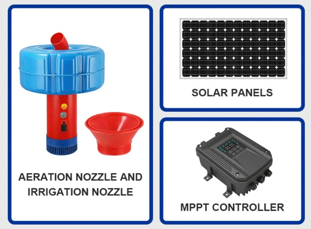 Antena/oxigenação de lago grande com proteção contra superaquecimento, aerador de fonte flutuante solar atualizado com painel solar de 300w para profundidade