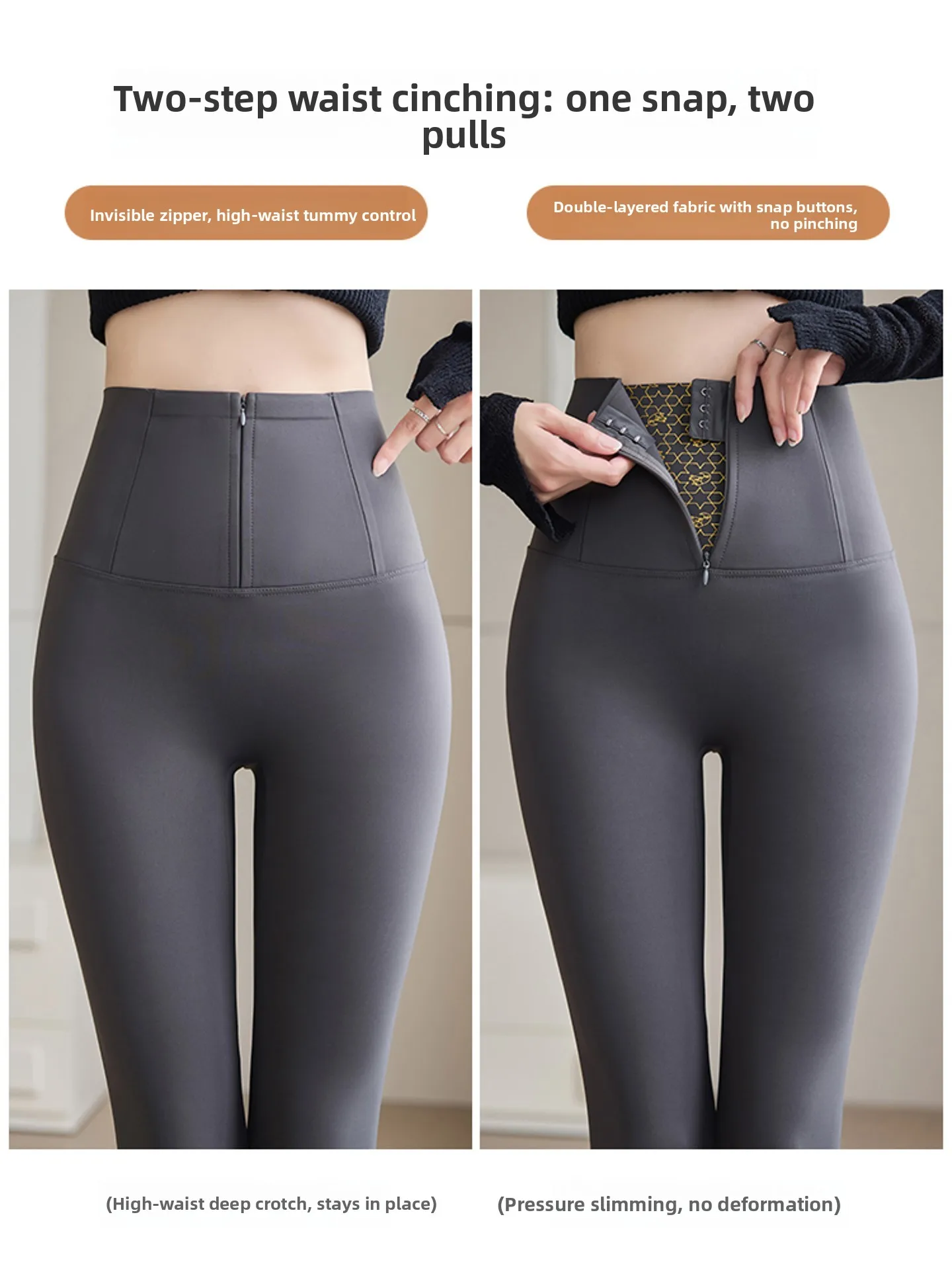 Pantalones de Yoga Thiened Fce de cintura alta, pantalones de piel de arca para mujer, pantalones de cadera para levantamiento de Abdomen, prendas de vestir exteriores de otoño e invierno
