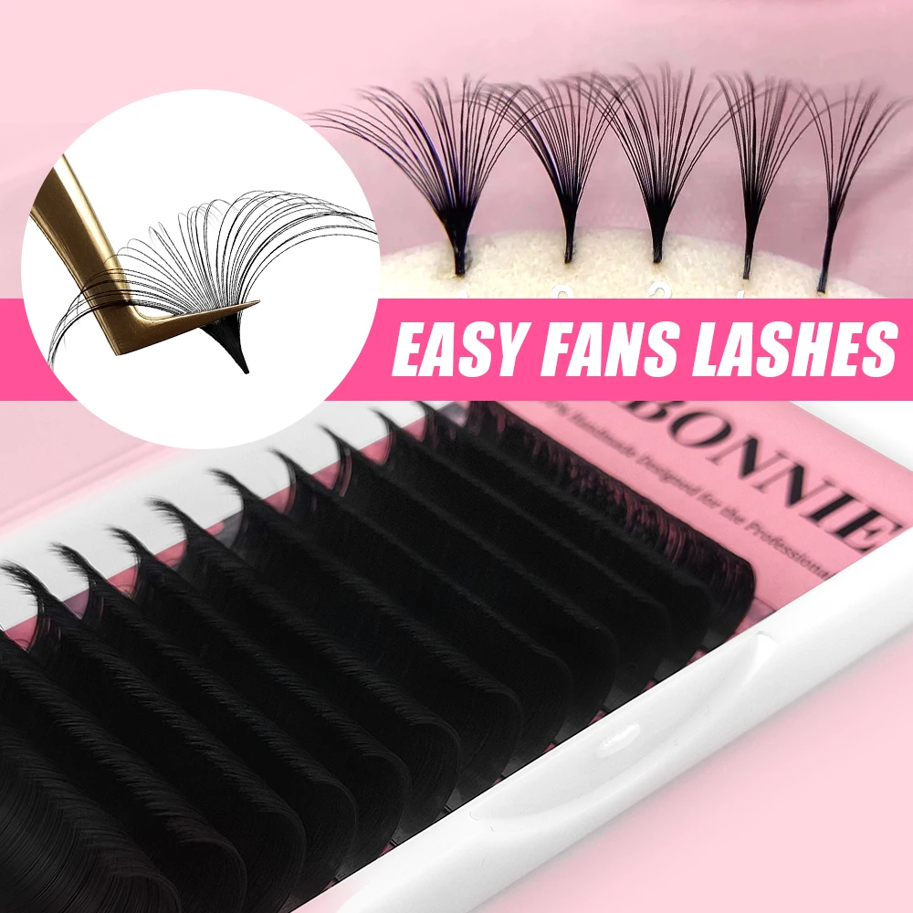 ABONNIE Easy Fan Lashes Cashmere Matte Fast Bloom Mink Eyelash Extension Automatic Flowering Soft Mega Volume Cilia