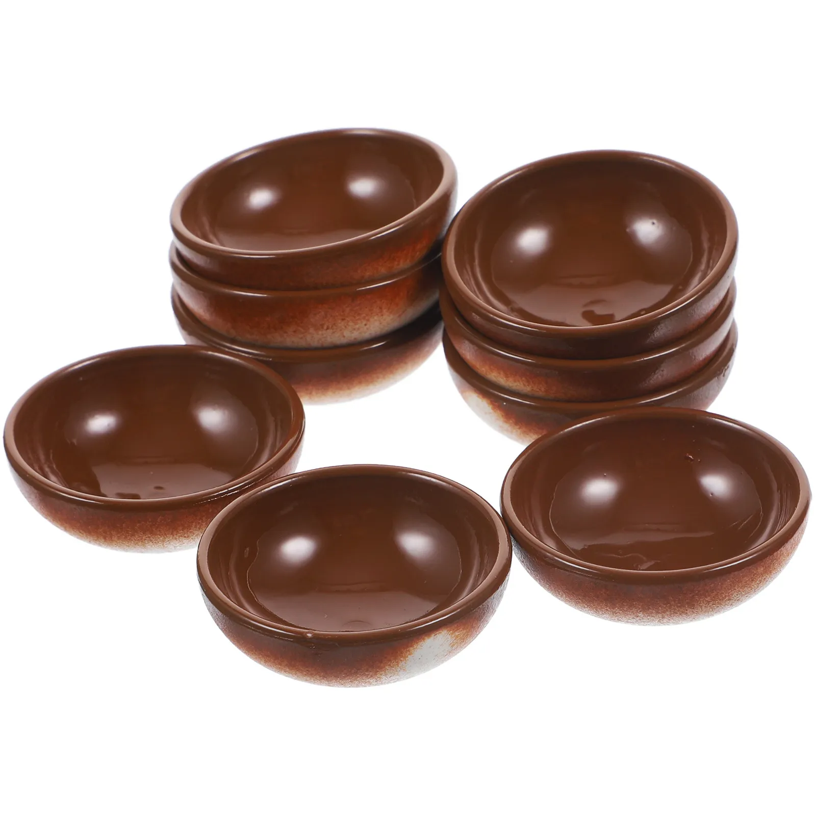 12pcs Realistic Mini Bowls for Micro Scene Decoration – Compact Plastic Round Miniature Bowls with Fine Detail