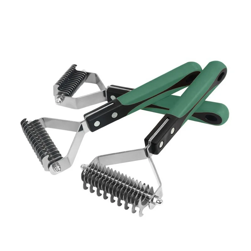 الحيوانات الأليفة عقدة مشط الكلب إزالة الشعر أسفل الصوف مشط أشعل النار صف مشط الجمال إزالة الشعر مشط مستلزمات الحيوانات الأليفة سكين سكين