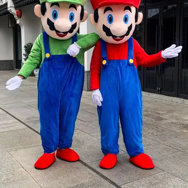 

uncel Plumber Mascot Costume Cartoon Doll Clothings Walking Halloween Carnival Party Event Promotion Props Puppet