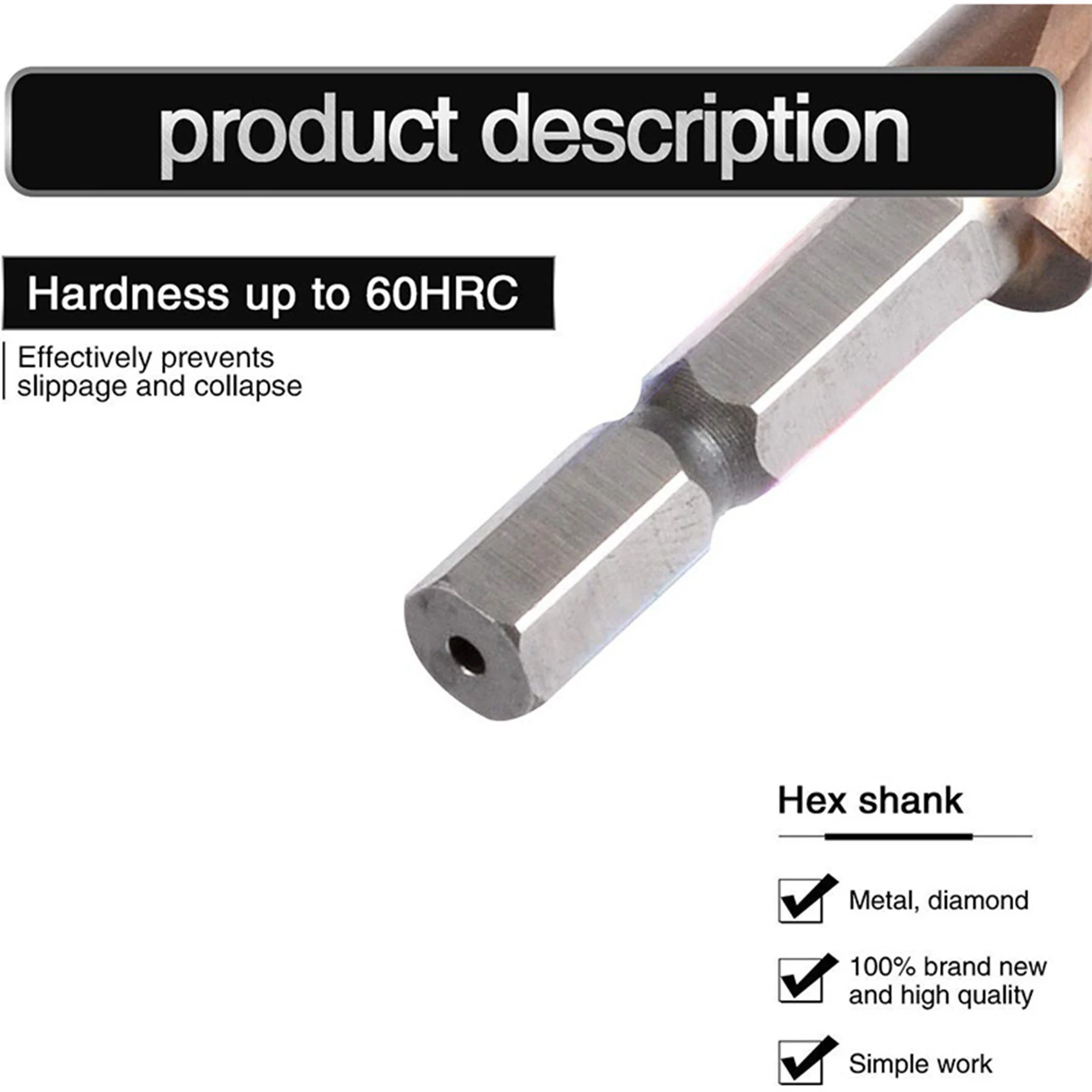 

ABSE-3X M35 HSS Co Step Drill Bit Cobalt Cone Drill Bits 4-32Mm Wood Stainless Steel Metal Hole Saw Tool Set Hex
