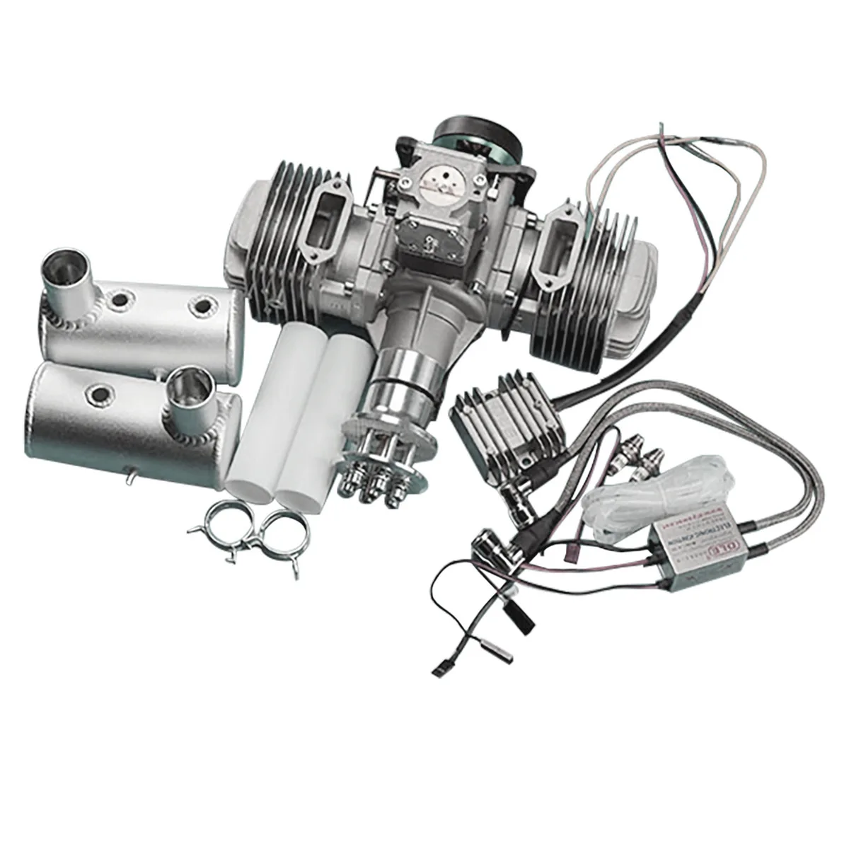 DLE170 two-cylinder two-stroke with power generation system 180W170CC displacement, model aircraft drone start
