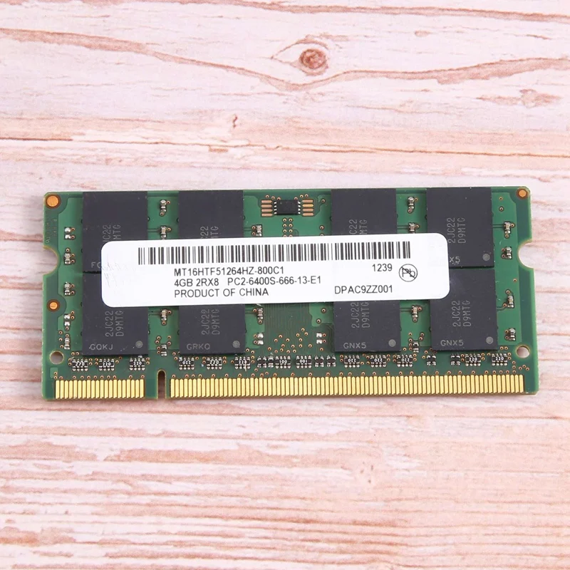 For MT DDR2 4GB 800Mhz RAM PC2 6400S 16 Chips 2RX8 1.8V 200 Pins SODIMM For Laptop Memory Durable Easy To Use