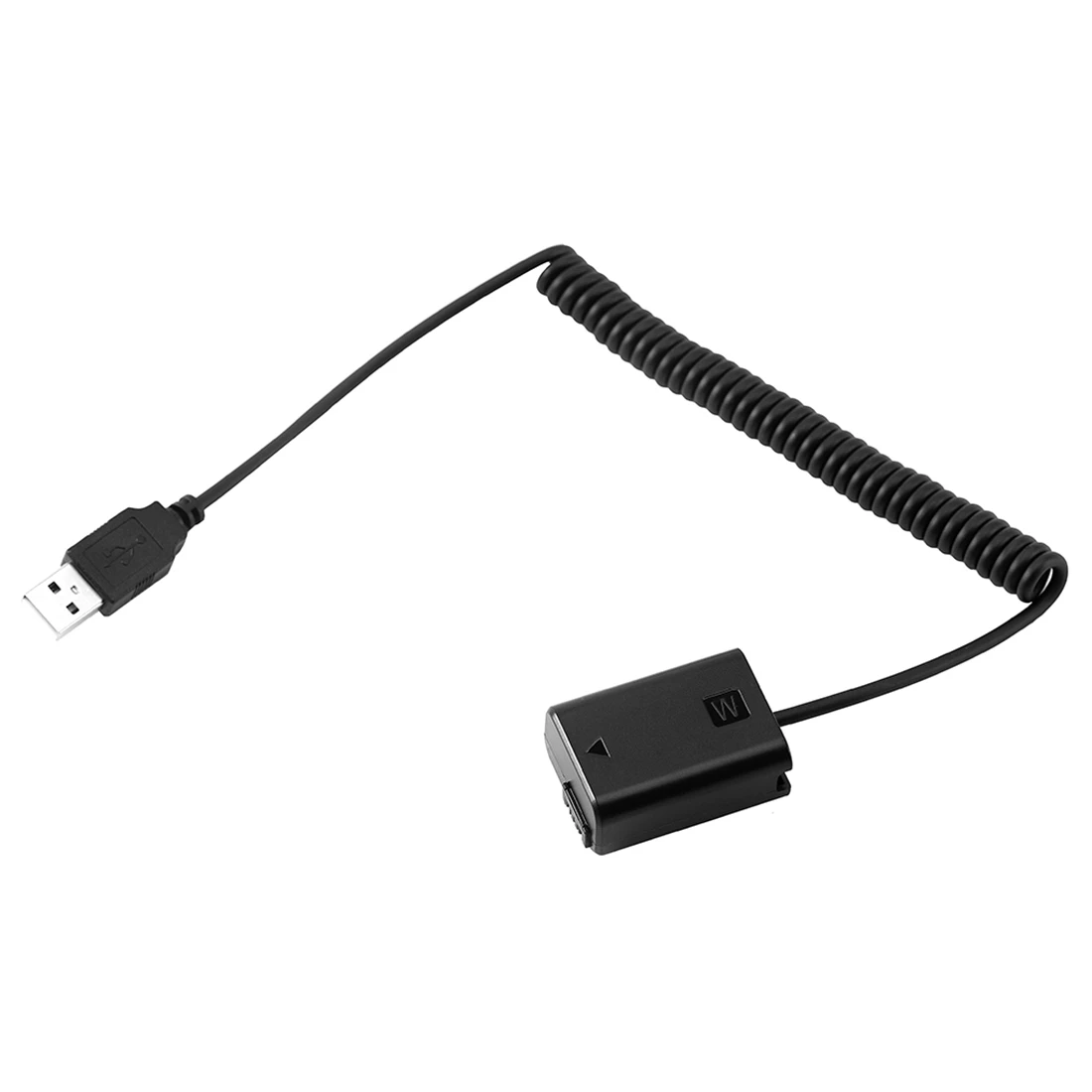 Kabel do ładowania USB sprężynowy imitacja baterii NP-FW50 do Sony A7 A7R A7S A7M A7II A7S2 A7M2 A7R2 A6500 A6300 DC