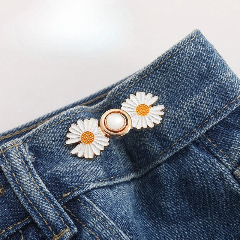 1Pc 의류 허리 폐쇄 단추 청바지 장식품 이동식 허리 단추를 조이십시오 DIY 조정 가능한 분리형 허리 클립 여성을위한