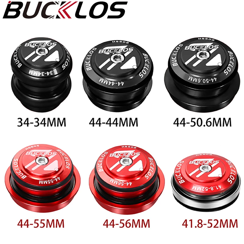 AliExpress BUCKLOS Bike Headset for 34-34/44-44/44-50.6/44-55/44-56 Bike Frame Bicycle 1 1/8 Headset Seal Bearing 28.6mm MTB Headset