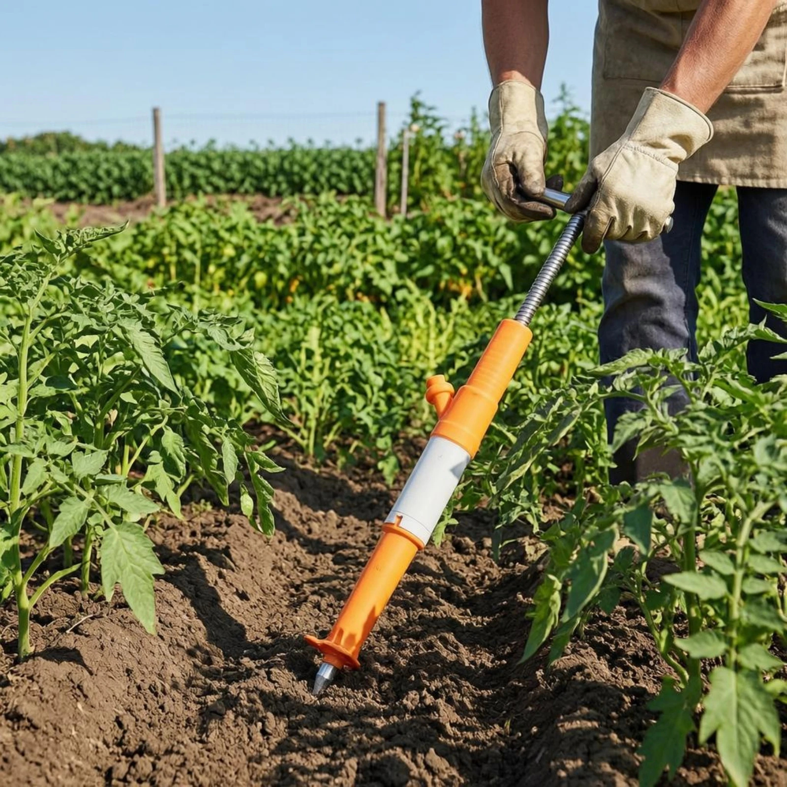 

Deep Fertilizer Injector Two-Inlet Inlet Backpack Fertilizer Applicator Yard Tool Detachable Body Pointed Tip