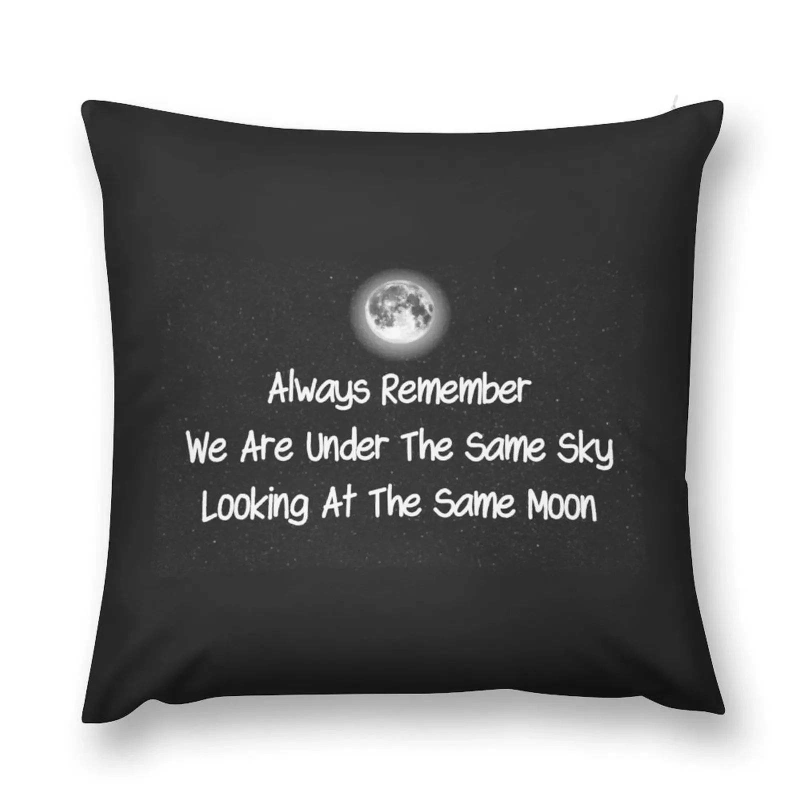 Long Distance Relationship: Always Remember We Are Under The Same Sky Looking At The Same Moon Throw Pillow